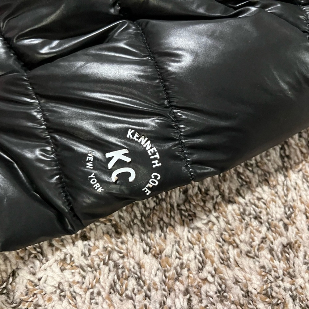 Kenneth Cole Shiny Black Jacket - Picture 2 of 3